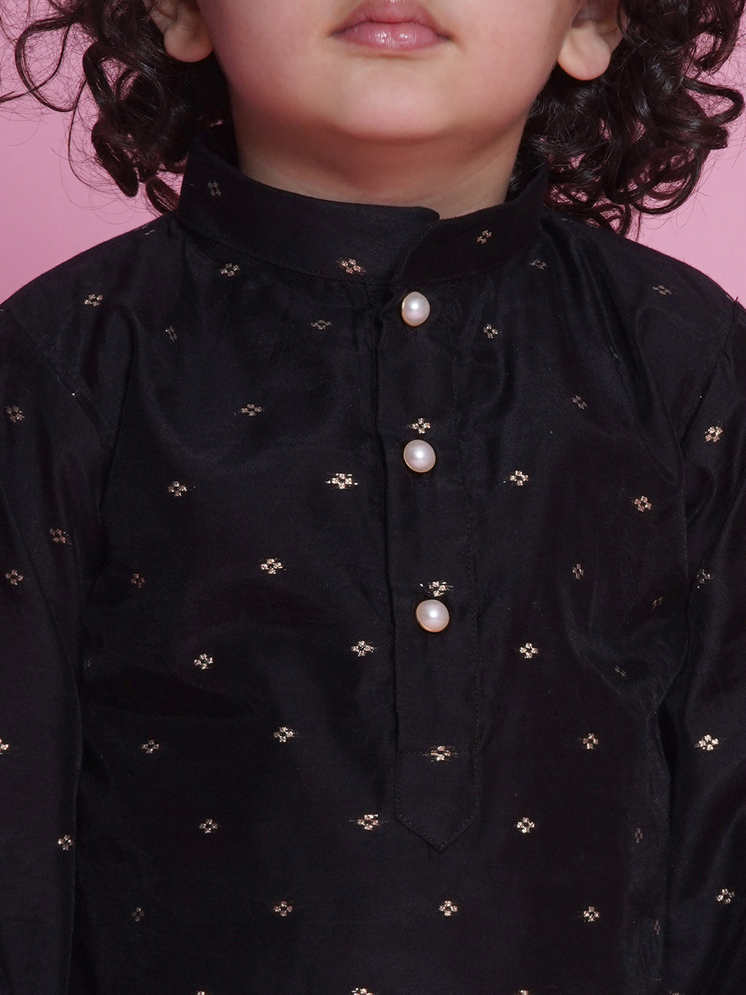 Premium kids black silk kurta pajama, traditional Indian clothing ideal for parties, cultural events, and special occasions in Canada.