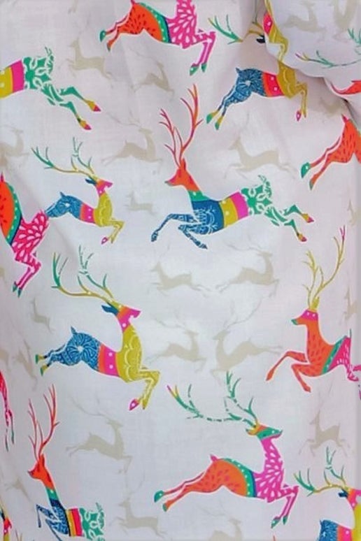 Kurta Dhoti With Deer Print Jacket - Mitthu Kids Ethnic Wear