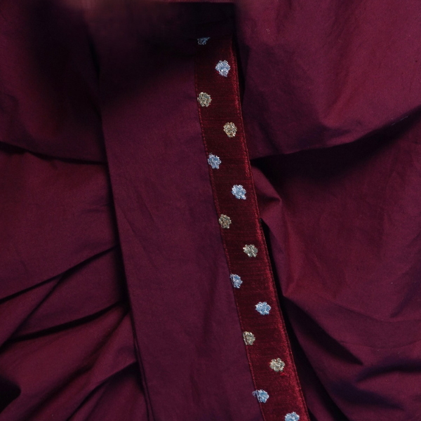 Chand Sitare Sherwani with Golden Buttons and Dhoti - Maroon - Mitthu Kids Ethnic Wear
