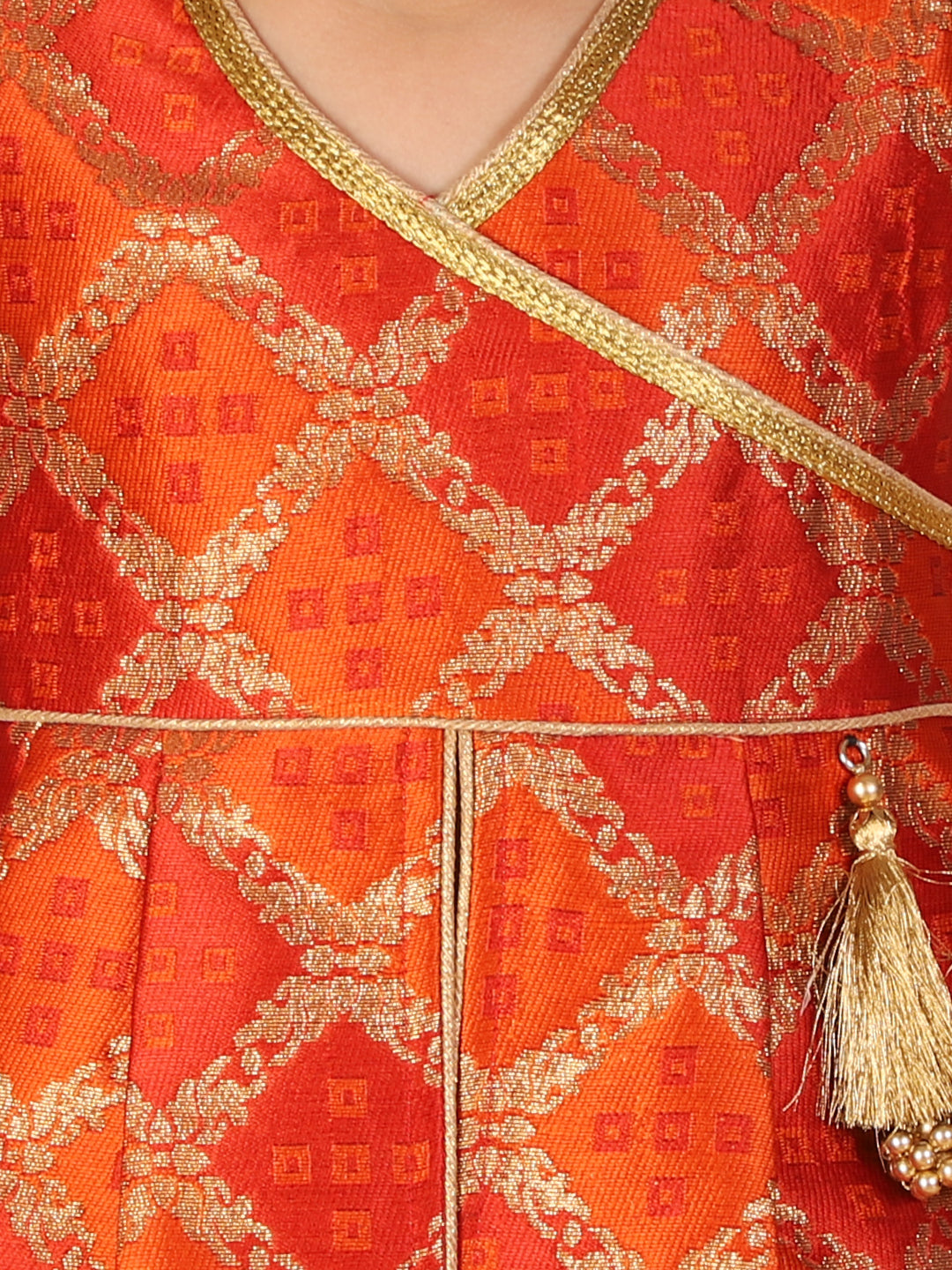 Nyra-Peplum-Top-Dhoti - Mitthu Kids Ethnic Wear