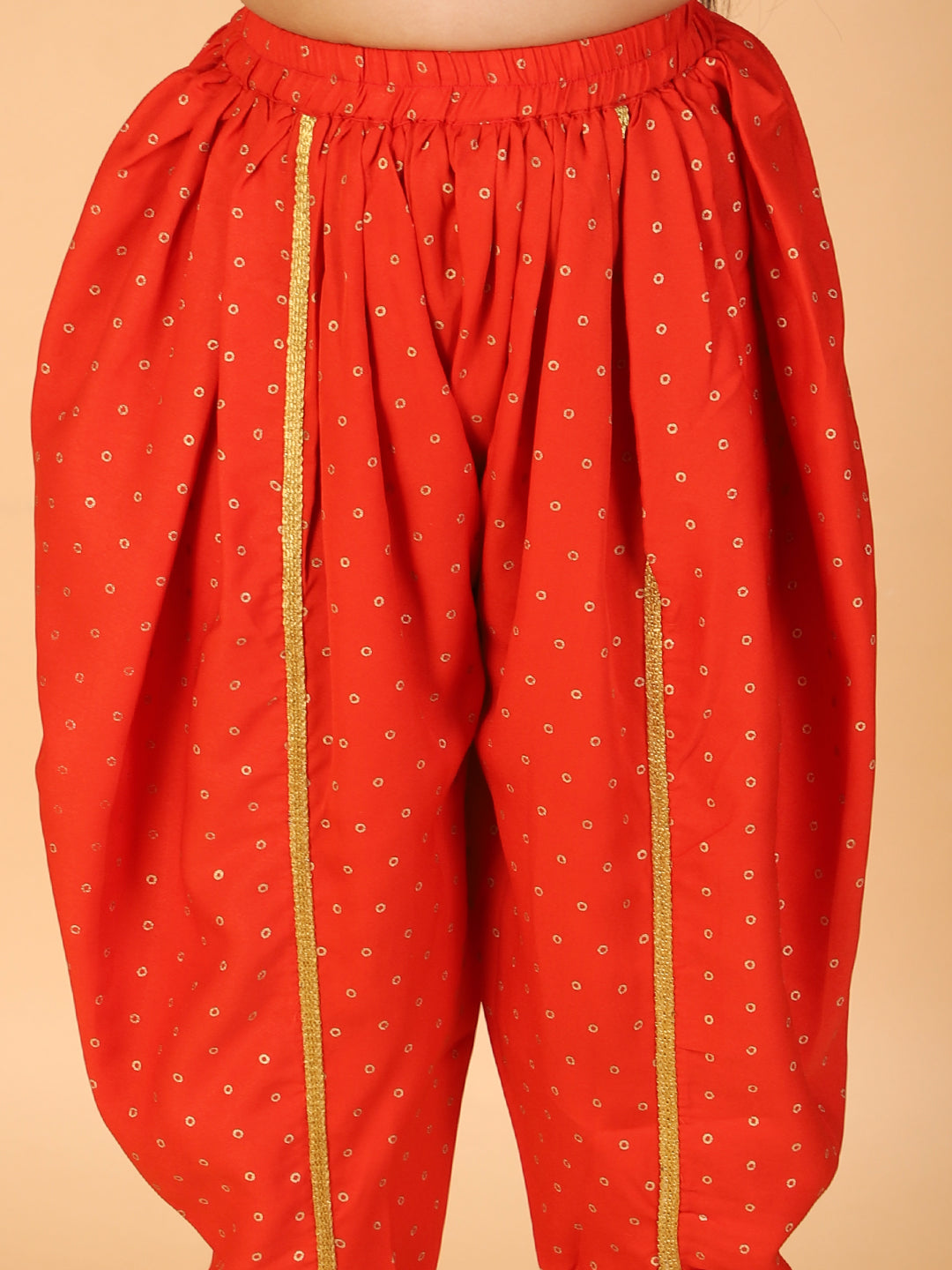 Nyra-Peplum-Top-Dhoti - Mitthu Kids Ethnic Wear