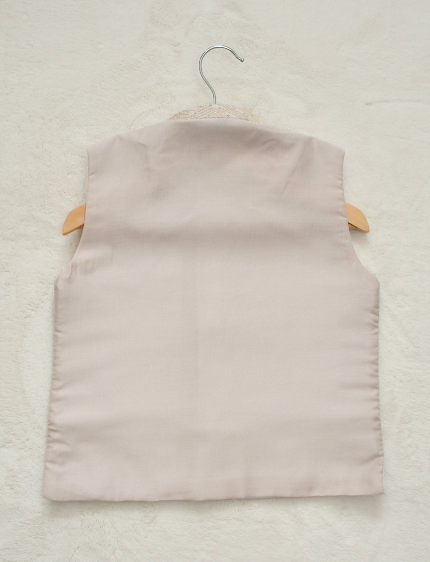 Boys Straight style Cotton Kurta & Pants with Waistcoat Bundi- Pinkish Beige - Mitthu Kids Ethnic Wear