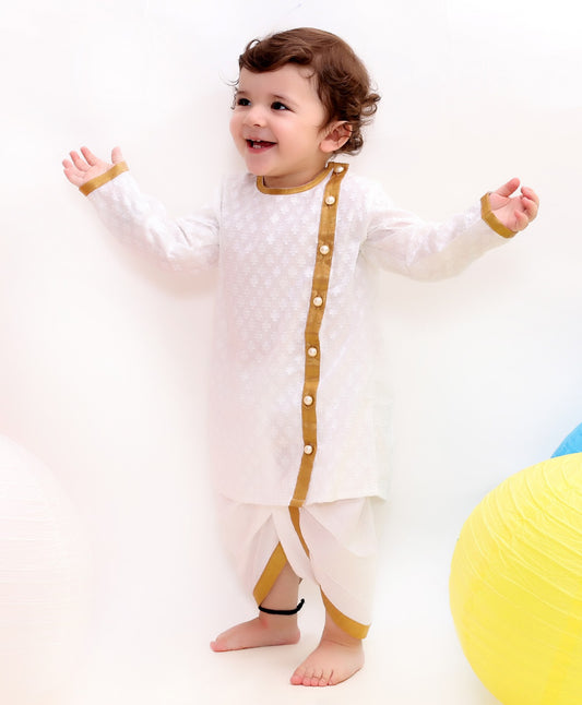 Bengali Kurta & Dhoti - Mitthu Kids Ethnic Wear