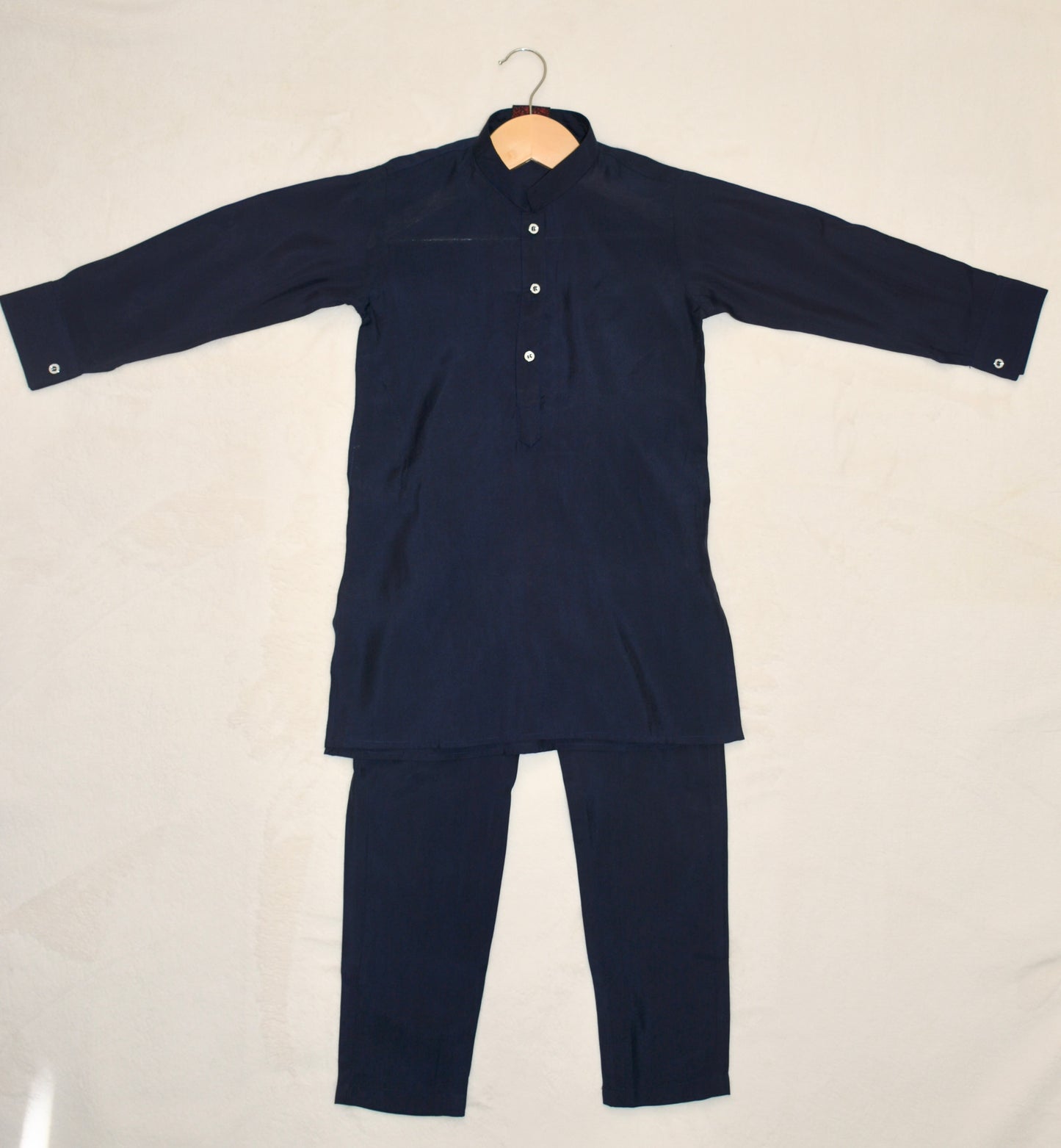 Boys Straight style Cotton Kurta & Pants with Waistcoat Bundi- Royal Blue - Mitthu Kids Ethnic Wear