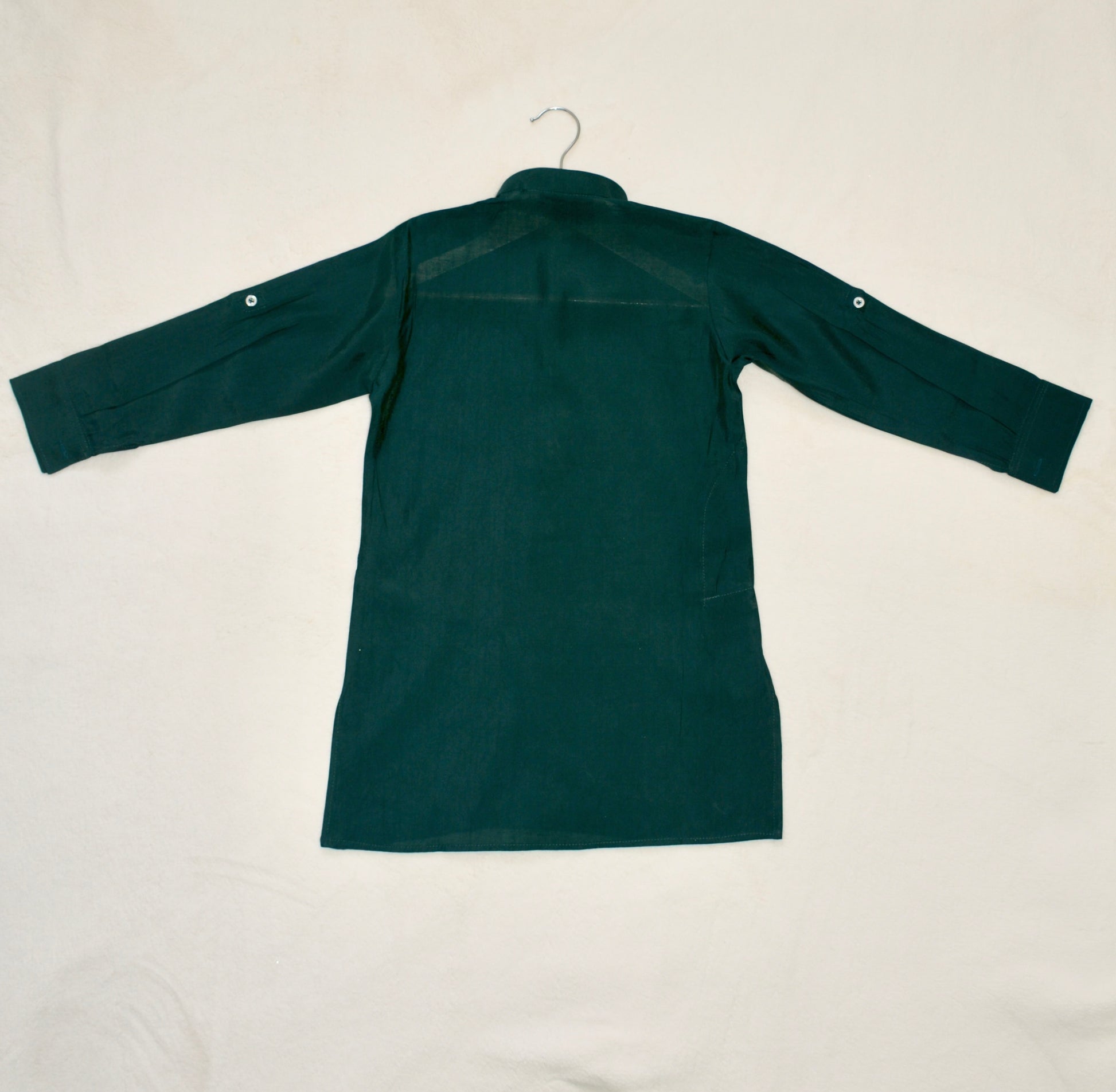 Boys Straight style Cotton Kurta & Pants with Waistcoat Bundi- Deep Sea Green - Mitthu Kids Ethnic Wear