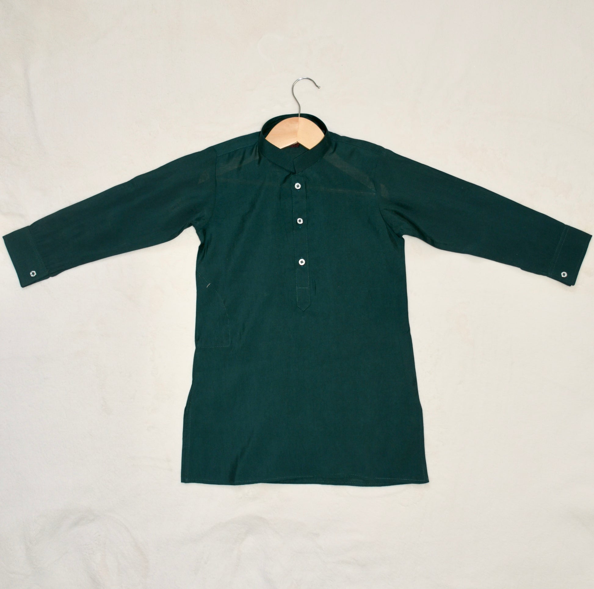 Boys Straight style Cotton Kurta & Pants with Waistcoat Bundi- Deep Sea Green - Mitthu Kids Ethnic Wear