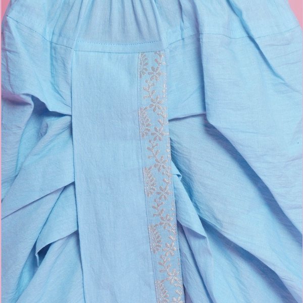 Royal Ambi Sherwani Set - Blue - Mitthu Kids Ethnic Wear