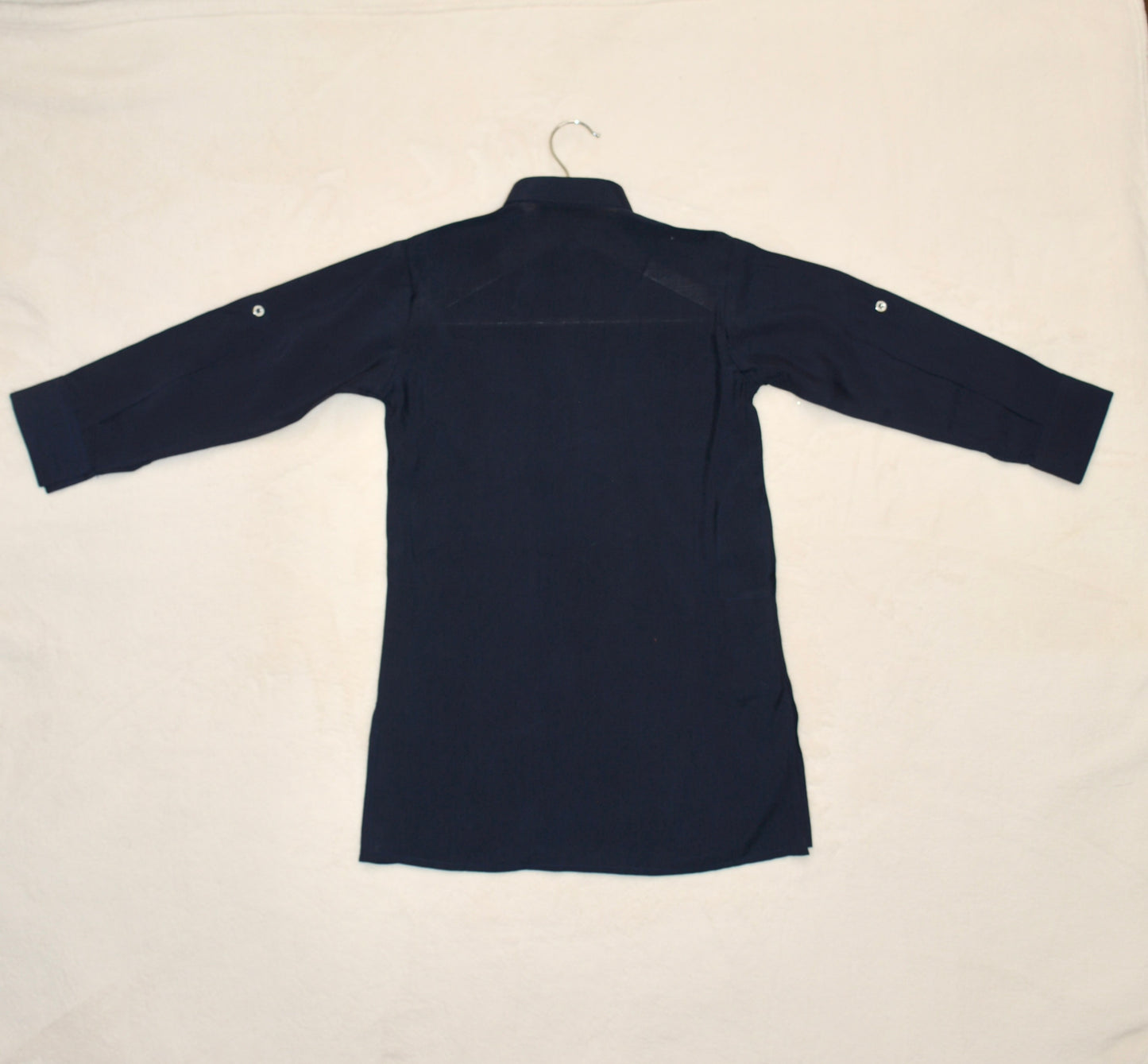 Boys Straight style Cotton Kurta & Pants with Waistcoat Bundi- Royal Blue - Mitthu Kids Ethnic Wear