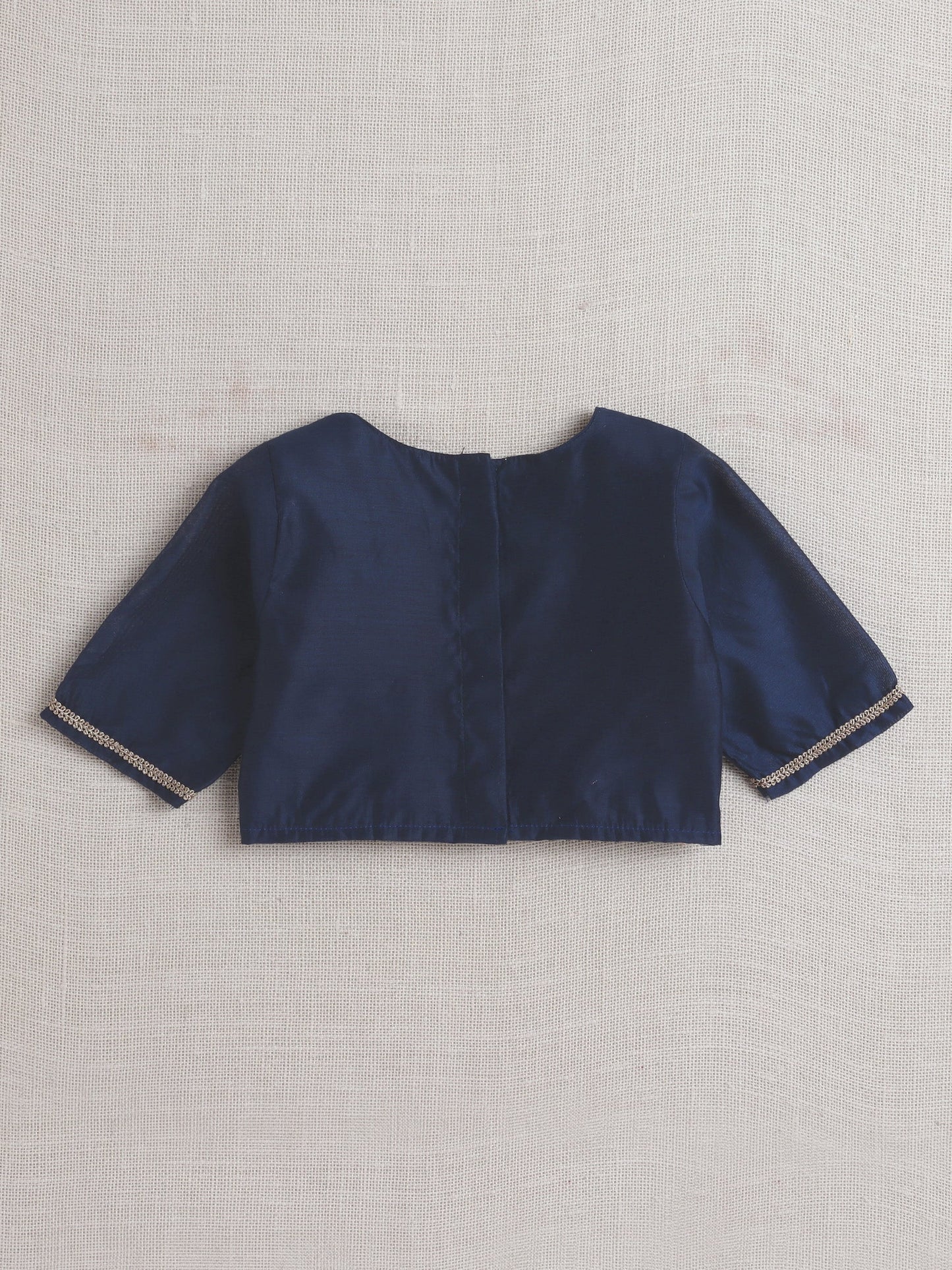 Girls Lehenga Choli With Dupatta-Blue & Pink