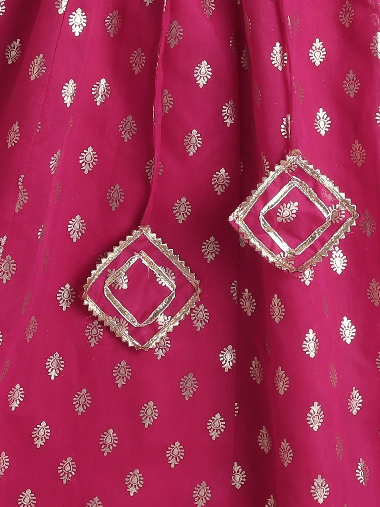 Girls Lehenga Choli With Dupatta-Blue & Pink - Infant - Mitthu Kids Ethnic Wear