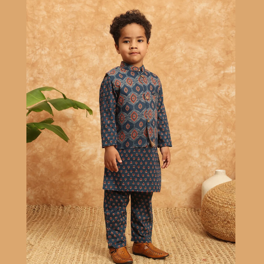Stylish Boys Kurta-Pyjama-Waistcoat-Trendy ethnic wear for young ones. Shop in Canada for latest traditional looks!