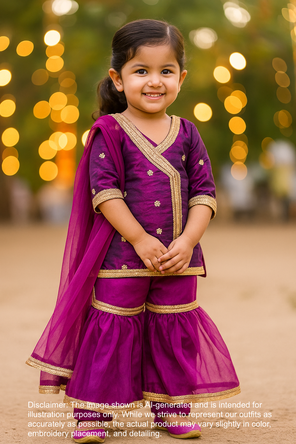 Gharara, Sharara for baby, toddler and kid. Indian dress, pakistani girls outfit. in Canada