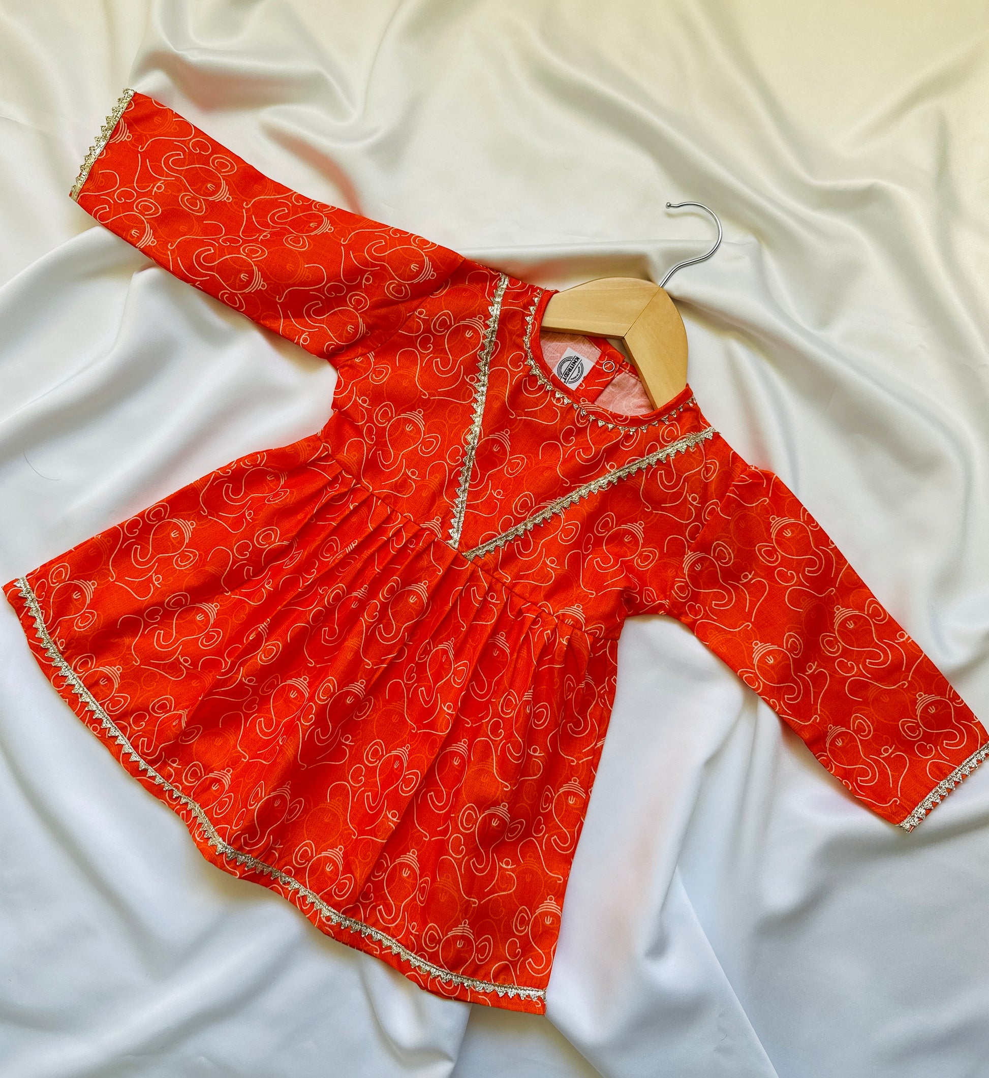 Puja & Diwali Special Dress for little girls, babies and toddlers. Comfortable traditional kids outfit in Canada.