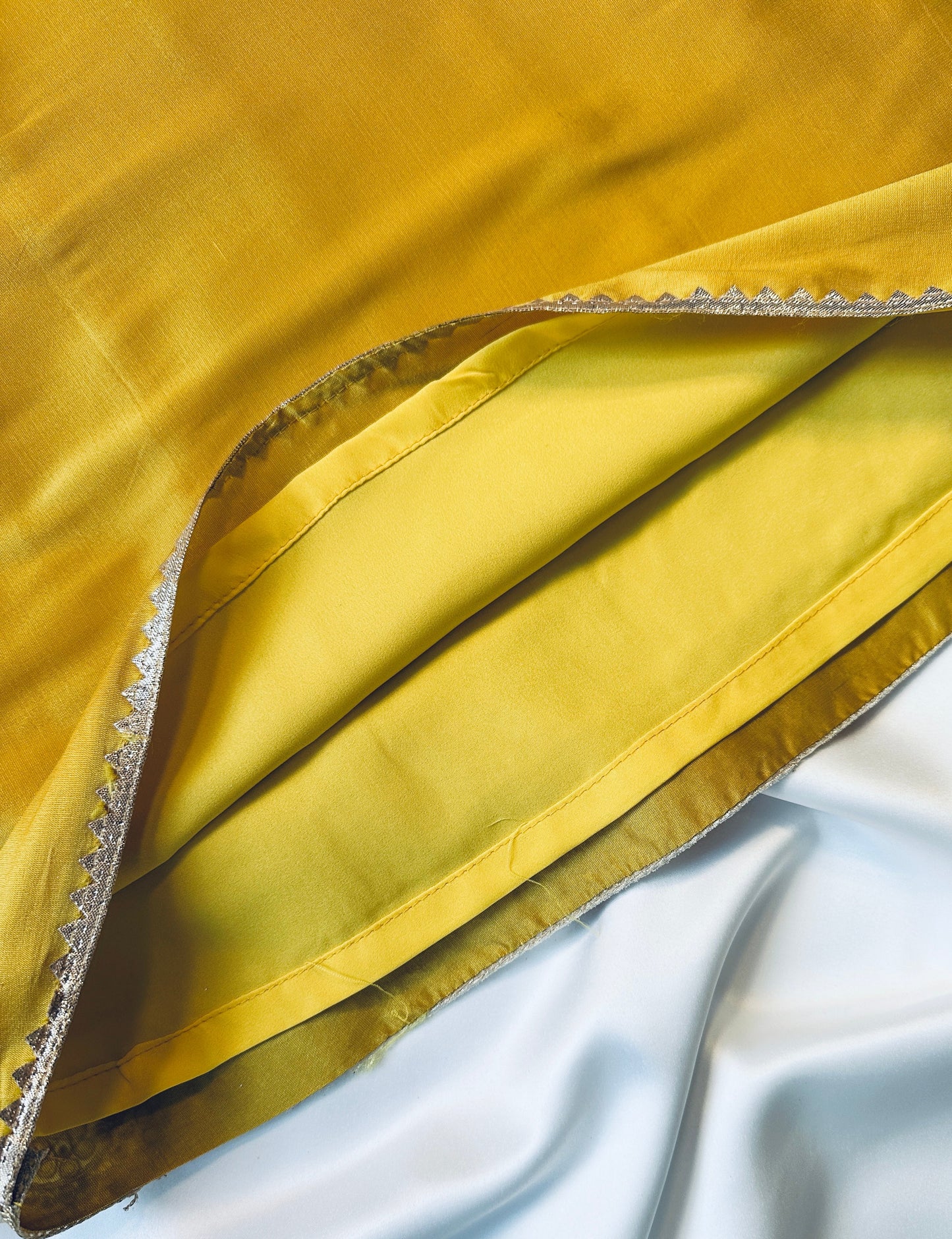 Girls Straight Cut Kameez with Pants & Dupatta - Yellow & Gold - Infant - Mitthu Kids Ethnic Wear