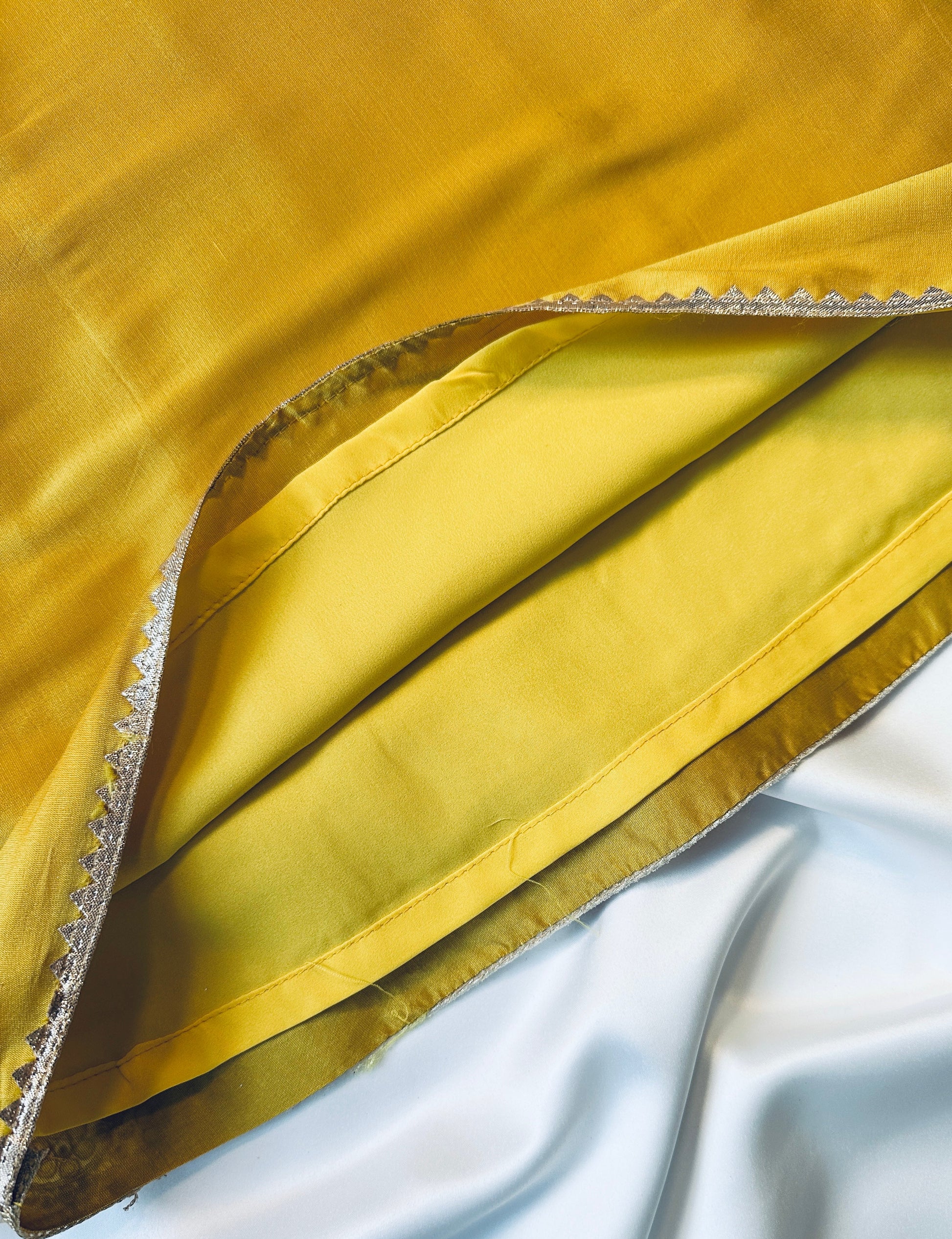 Girls Straight Cut Kameez with Pants & Dupatta - Yellow & Gold - Infant - Mitthu Kids Ethnic Wear