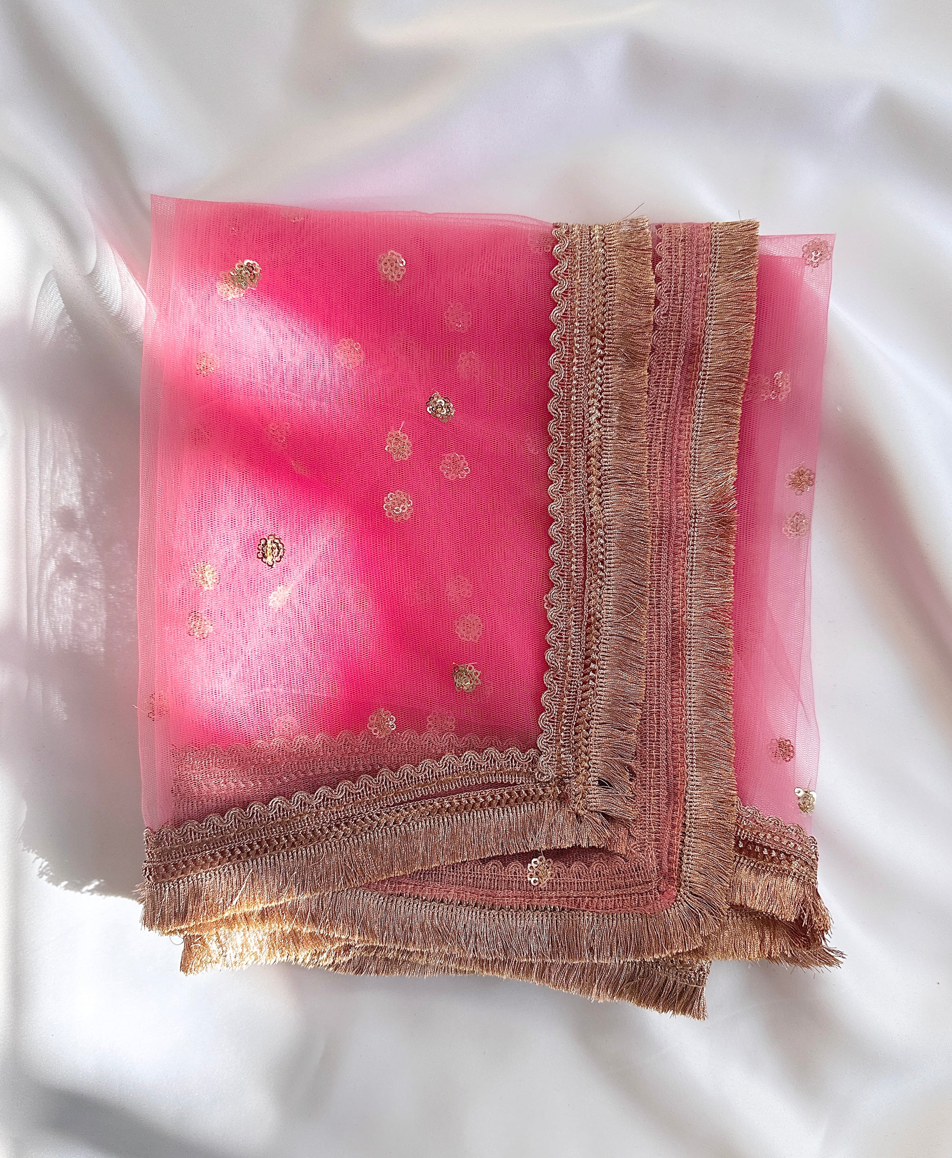 Silk Gharara  & Kameez Set with Dupatta - Baby Pink - Mitthu Kids Ethnic Wear