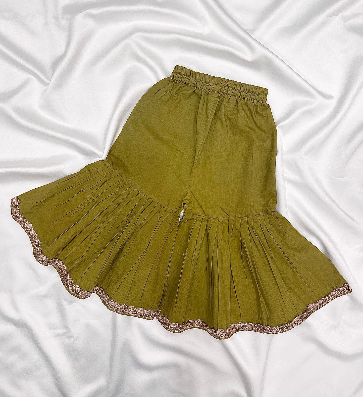 Sharara  & Kameez Set for Baby Girls - Mehndi Green - Mitthu Kids Ethnic Wear