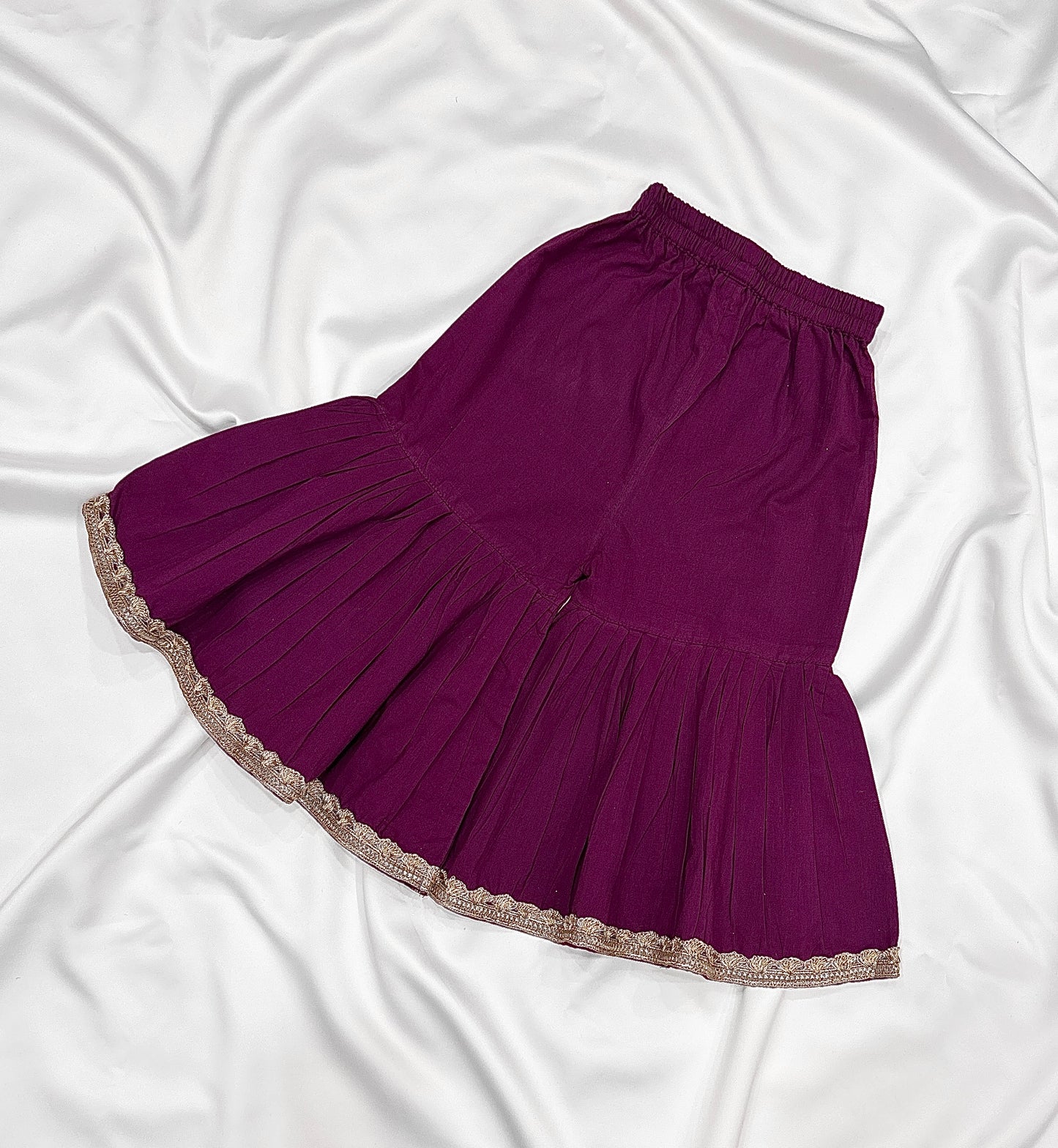 Sharara  & Kameez Set for Baby Girls - Purple - Mitthu Kids Ethnic Wear