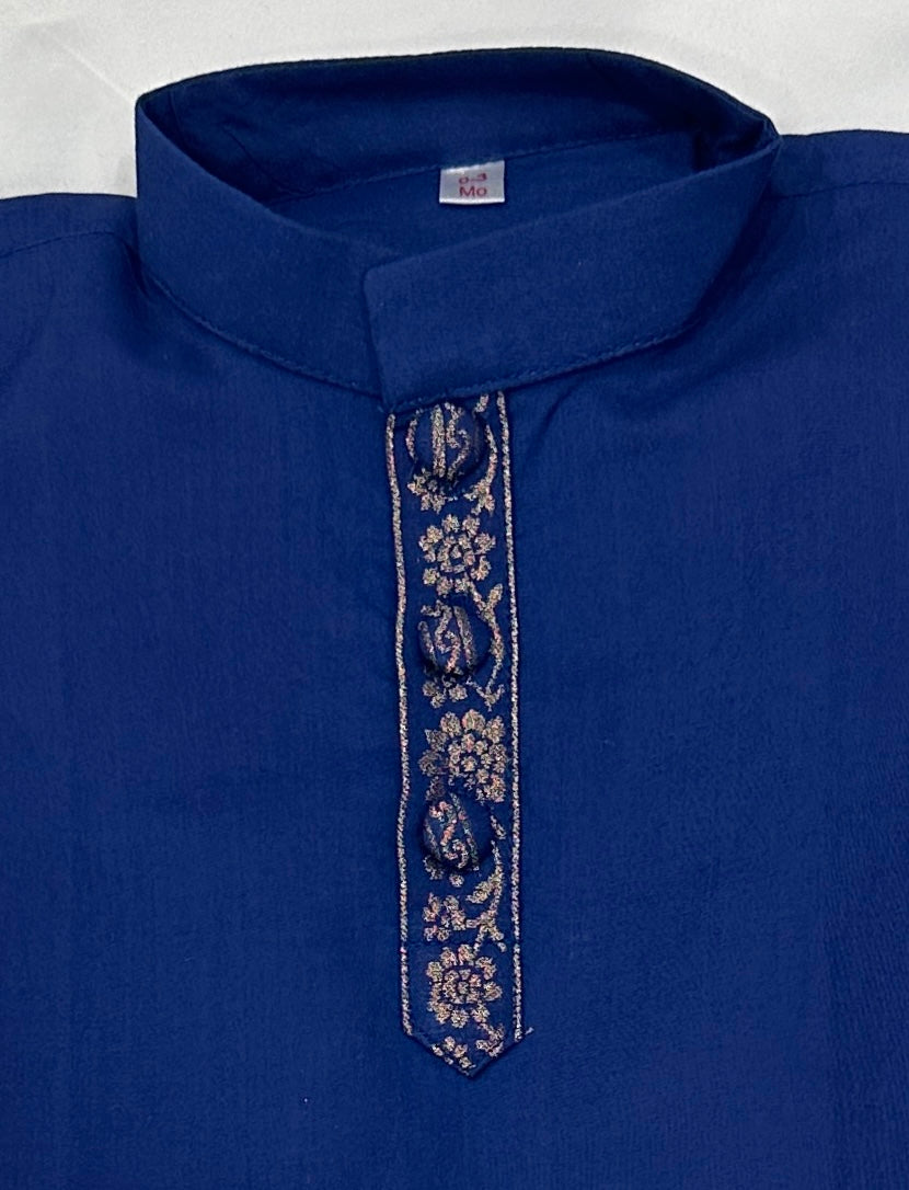 Kurta Pajama for Baby Boys - Royal Blue - Mitthu Kids Ethnic Wear