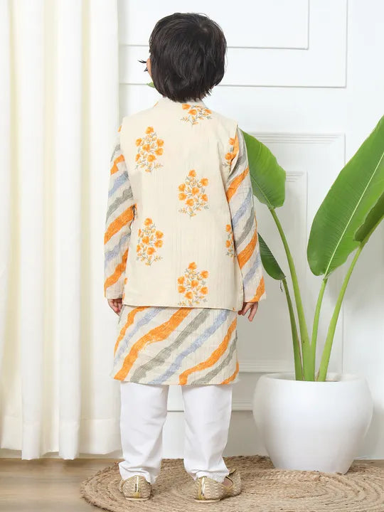 Traditional Boys’ Kurta Pyjama set with Nehru Jacket. Perfect Indian kidswear in Canada for weddings, pujas & festive celebrations.