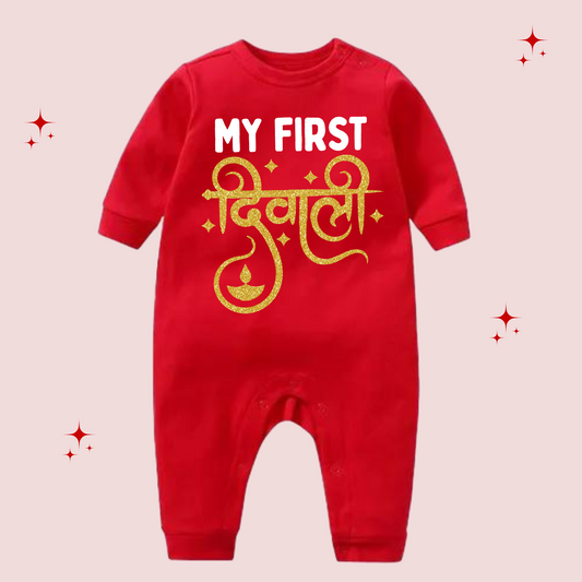 My First Diwali kids Indian dress in Canada, festive outfit perfect for baby’s first Diwali celebration in Canada.